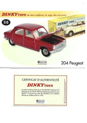 Dinky toys fiche certificat - toys,