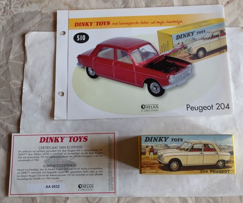Atlas dinky toys - peugeot, 204